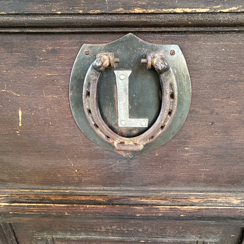 32” Antique Wood Entry Door with Original Wavy Glass and Hardware