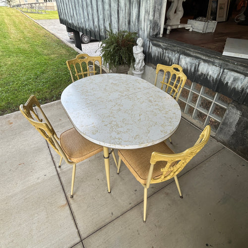 Mid-Century Modern Dinette Set with 4 Chairs