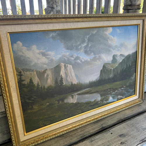 Vintage Framed Yosemite El Capitan Landscape Art Print