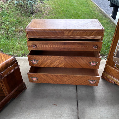 7 Piece Art Deco Waterfall Style Bedroom Set