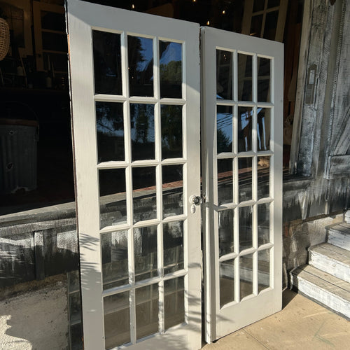 60” 15 Lite Antique French Doors