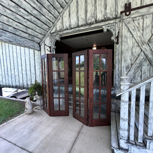 Beautiful Antique Wavy Glass Bifold Doors (for 8ft opening)