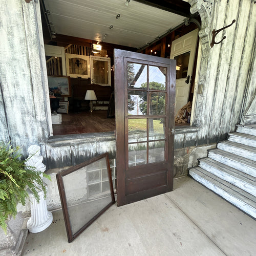 Antique Storm Door with Screen Insert