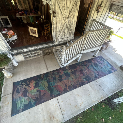 1961 Original Ray Smith Belly Dancer Mural – Massive 19-Foot Vintage Painting
