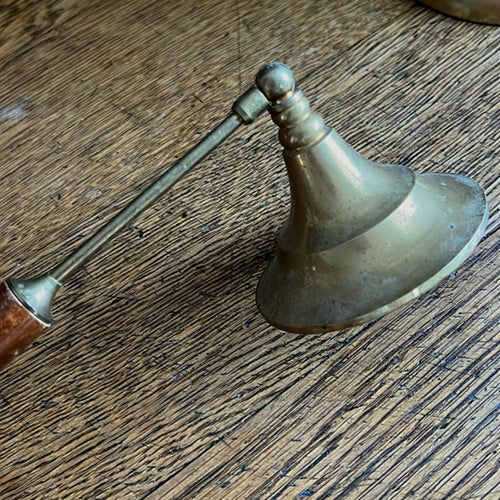 Vintage Brass + Wood Candle Snuffer