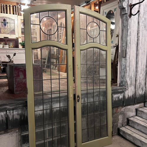 Antique Leaded Glass French Doors – Architectural Salvage