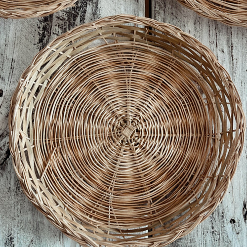 Vintage Wicker Paper Plate Holders/Wall Decor
