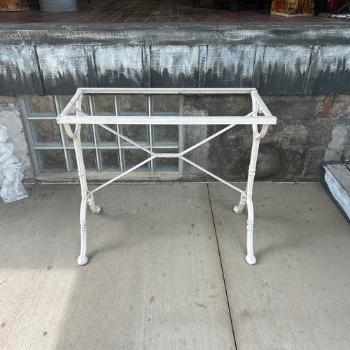 Cast Iron Marble Top Table/Desk