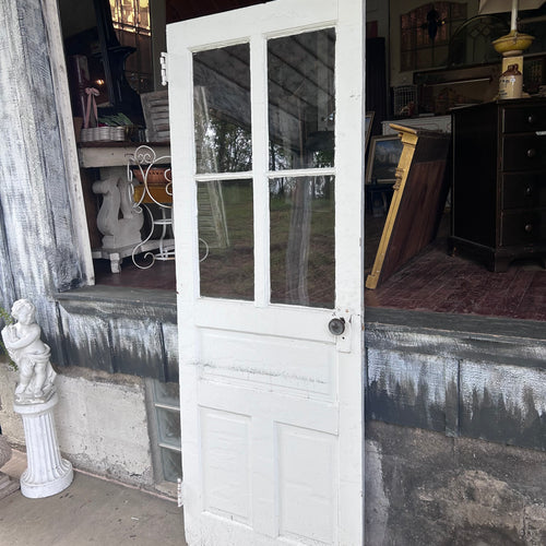 30” Antique Entry Door w/Original Wavy Glass