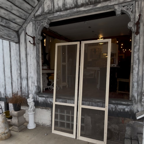 91” Tall Antique French Screen Doors
