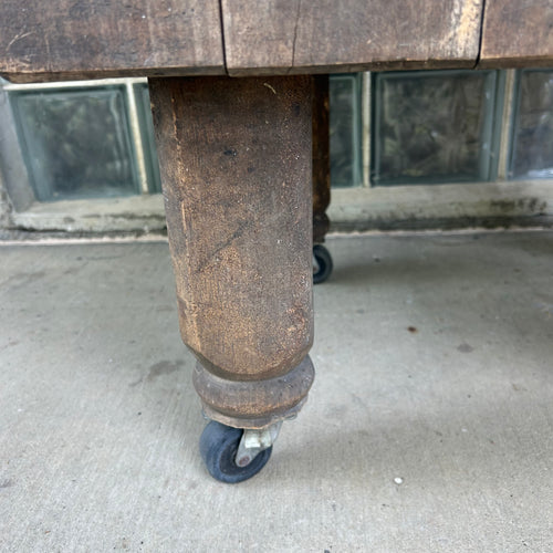 Antique Butcher Block Table