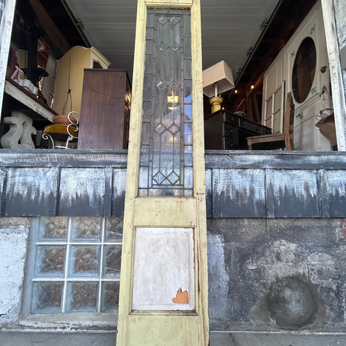 16” Antique Leaded Glass Sidelight