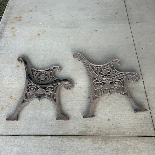 Ornate Cast Iron Bench Ends