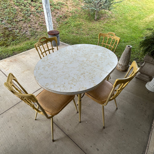 Mid-Century Modern Dinette Set with 4 Chairs
