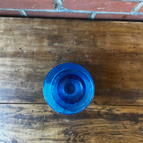 Vintage Cobalt Blue Diamond Point Cut Bottle