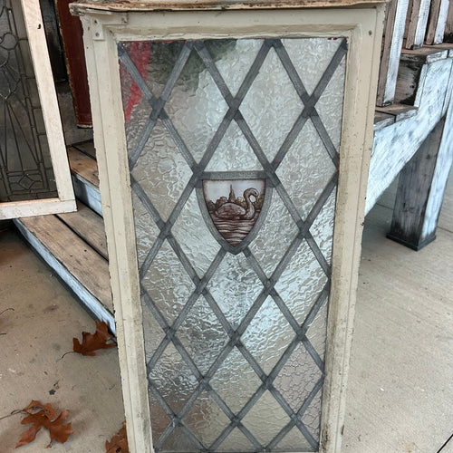 Antique Window w/Swan Detail