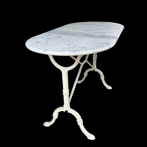 Cast Iron Marble Top Table/Desk