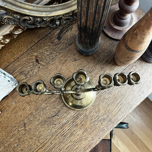 Vintage Brass Tulip Candelabra