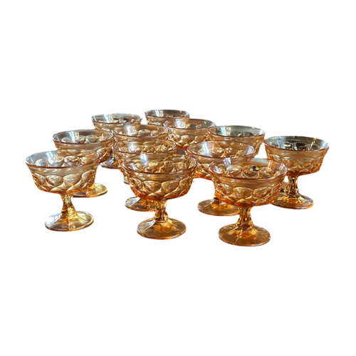 Vintage Amber Dessert Cups