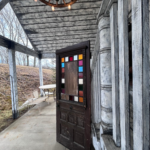 Antique Stained Glass
Exterior Door (transom window included)
