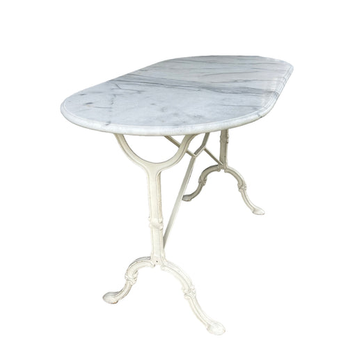 Cast Iron Marble Top Table/Desk