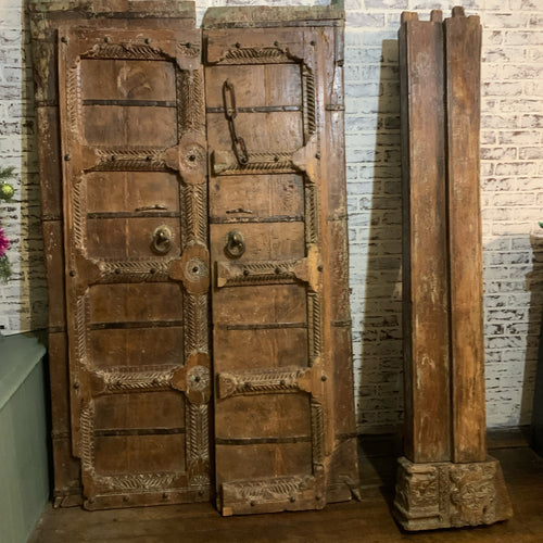 Hand Carved Doors w/Frame