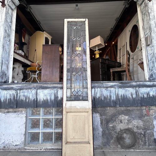16” Antique Leaded Glass Sidelight