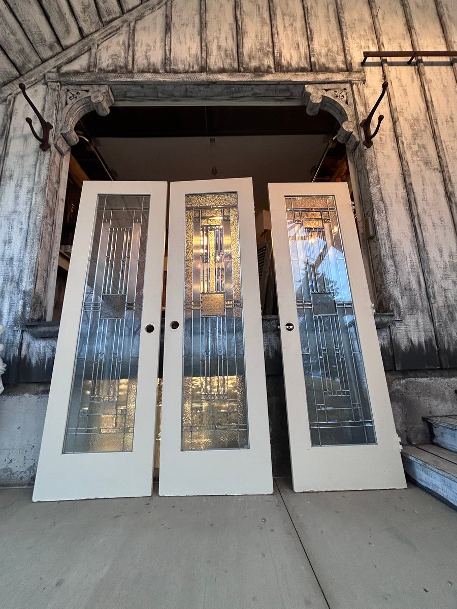 Beautiful 24” Simulated Leaded Glass Doors