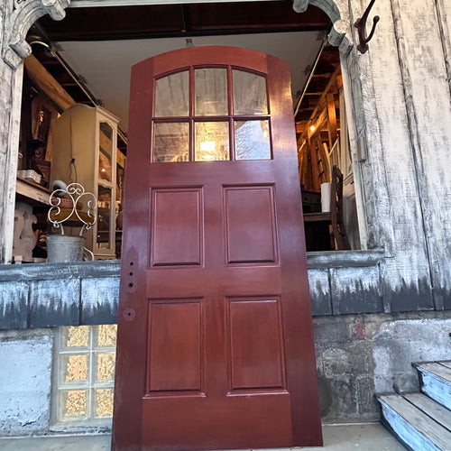 8’ Tall Arched Mahogany Door