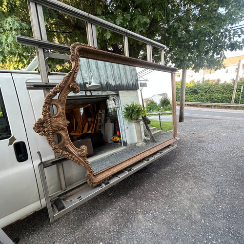 Antique Mirror (new glass installed-see pictures)