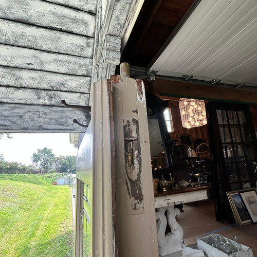 Antique Leaded Beveled Glass French Doors
