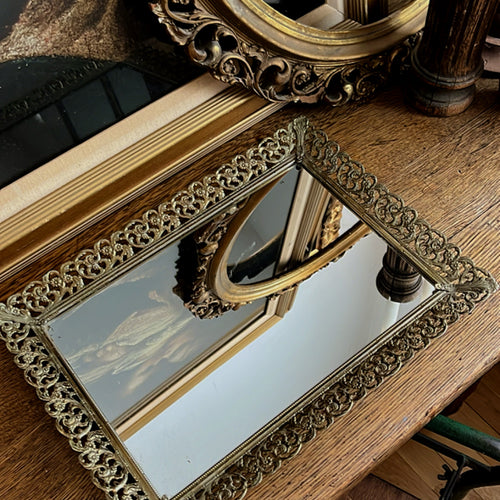 Vintage Vanity Mirror Tray