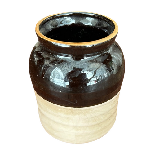 Antique Two Tone Glazed Crock