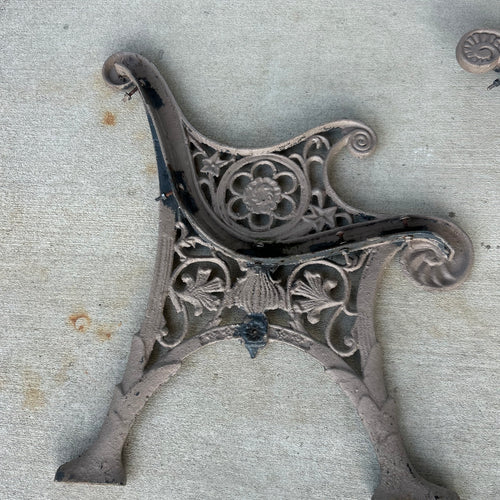 Ornate Cast Iron Bench Ends