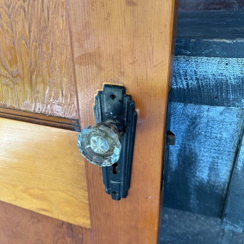 Two Panel Interior Door w/Glass Knob