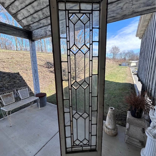 16” Antique Leaded Glass Sidelight