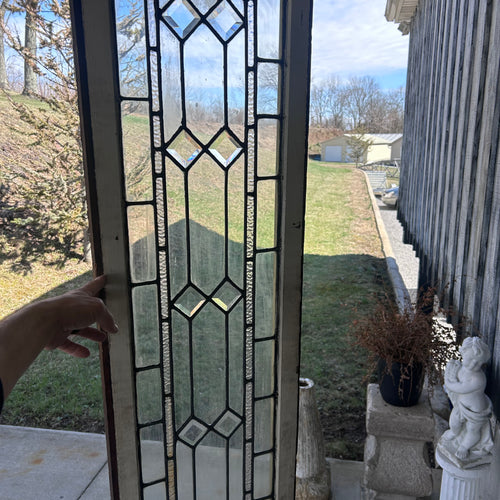 16” Antique Leaded Glass Sidelight
