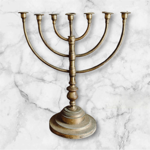 Vintage Brass Menorah Candelabra