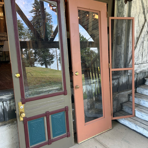 32” Antique Entry Door with Storm Door