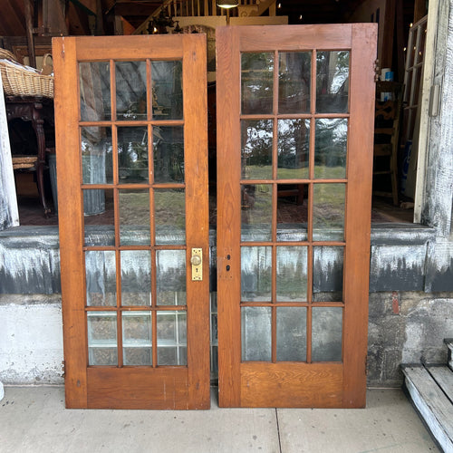 Antique French Doors w/Wavy Glass