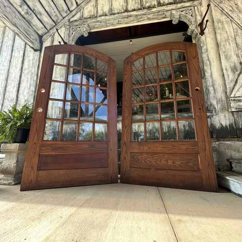 20 Lite Solid Oak 44” Wide Arched Door (door on right has sold)