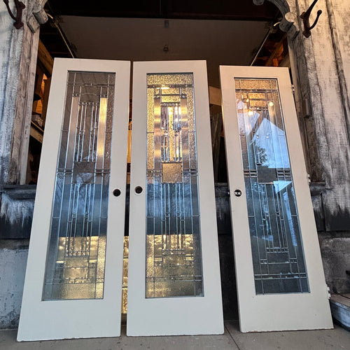 Beautiful 24” Simulated Leaded Glass Doors