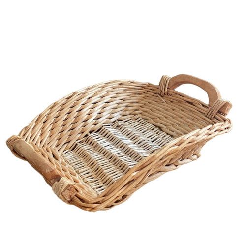 Rectangular Wicker Basket w/ Handles
