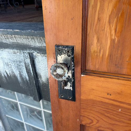Two Panel Interior Door w/Glass Knob