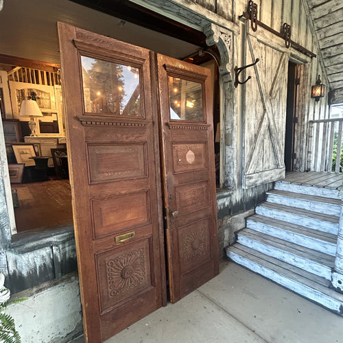 8ft Antique Oak Entry Doors