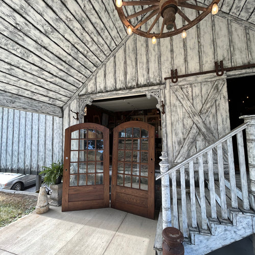 20 Lite Solid Oak 44” Wide Arched Door (door on right has sold)