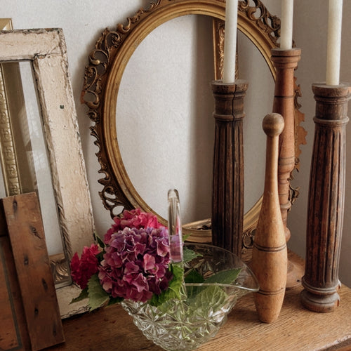 Vintage Pressed Glass Basket