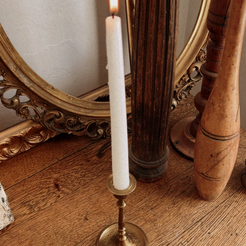 Vintage Ornate Brass Candlestick Holder