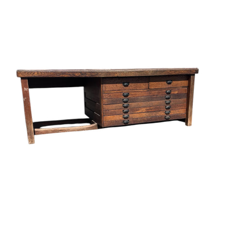 Antique Architect’s Flat File Drafting Table