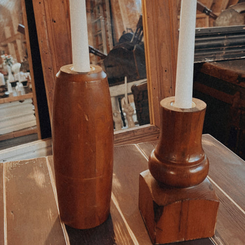 Wooden Candlestick Holders